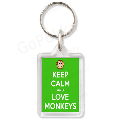 Keep Calm And Love Monkeys – Keyring