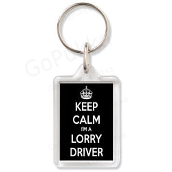 Keep Calm I'm A Lorry Driver (Black) – Keyring