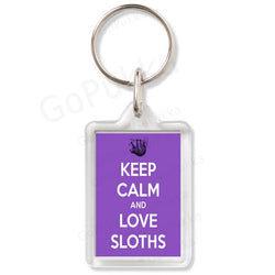 Keep Calm And Love Sloths – Keyring