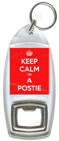 Keep Calm I'm A Postie – Bottle Opener Keyring