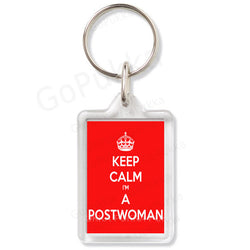 Keep Calm I'm A Postwoman – Keyring