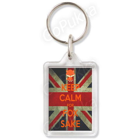 Keep Calm For Fox Sake – Keyring