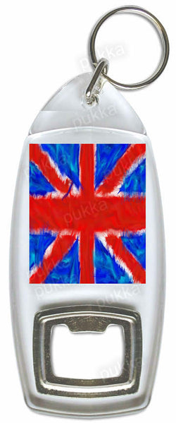 Union Jack UK BB Flag Arty – Bottle Opener Keyring