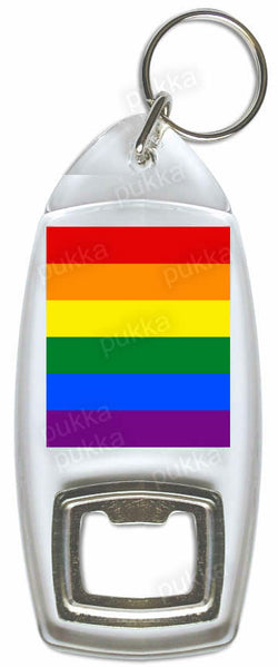 Gay Pride Rainbow LGBT Flag – Bottle Opener Keyring