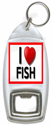 I Love Fish – Bottle Opener Keyring