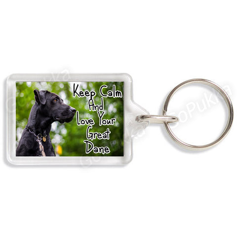 Keep Calm And Love Your Great Dane – Keyring