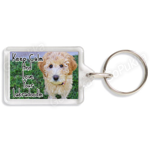 Keep Calm And Love Your Labradoodle – Keyring