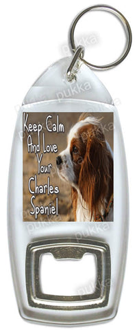 Keep Calm And Love Your Charles Spaniel – Bottle Opener Keyring