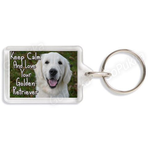 Keep Calm And Love Your Golden Retriever – Keyring