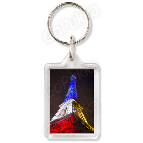 Eiffel Tower Paris France (Night) – Souvenir Keyring