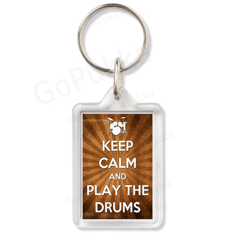 keep Calm And Play The Drums – Keyring