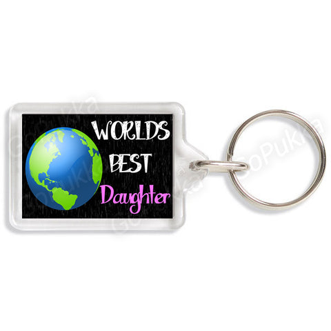 Worlds Best Daughter – Family Keyring