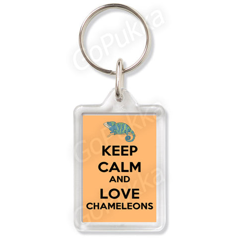 Keep Calm And Love Chameleons - Keyring