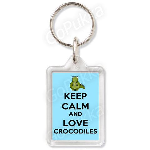 Keep Calm And Love Crocodiles - Keyring