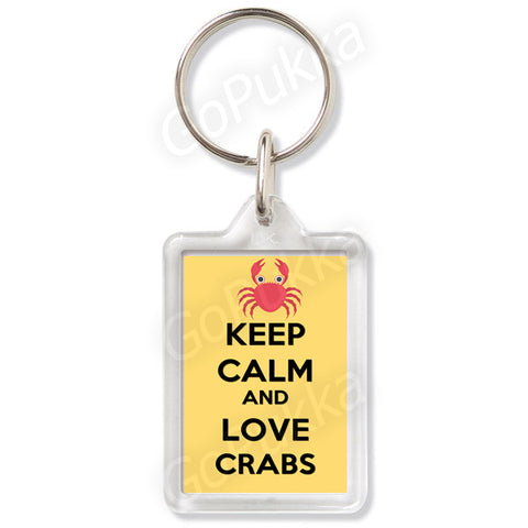 Keep Calm And Love Crabs - Keyring