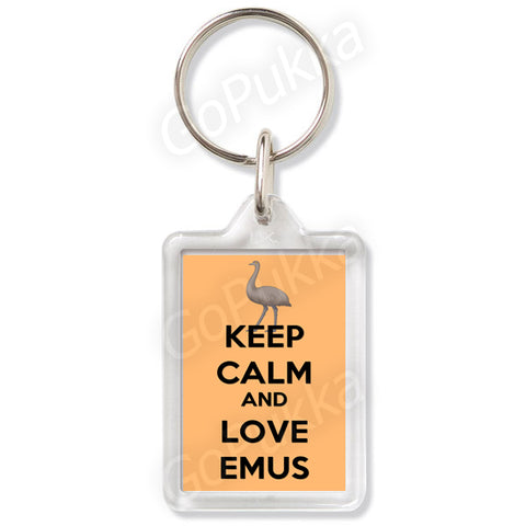 Keep Calm And Love Emus - Keyring