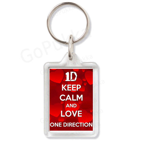 Keep Calm And Love One Direction – 1D Inspired Keyring