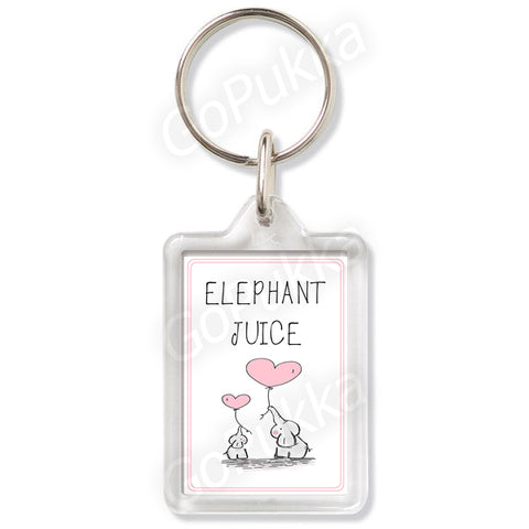 Elephant Juice / I Love You – Valentines Keyring