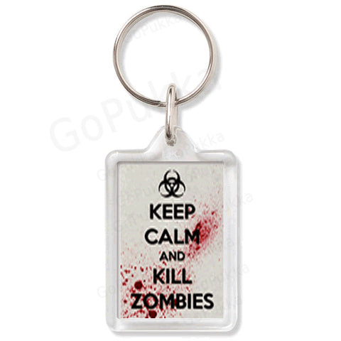 Keep Calm And Kill Zombies (Silver) – Keyring