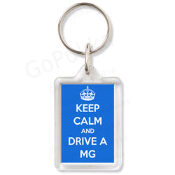 Keep Calm And Drive A MG (Blue) – Keyring